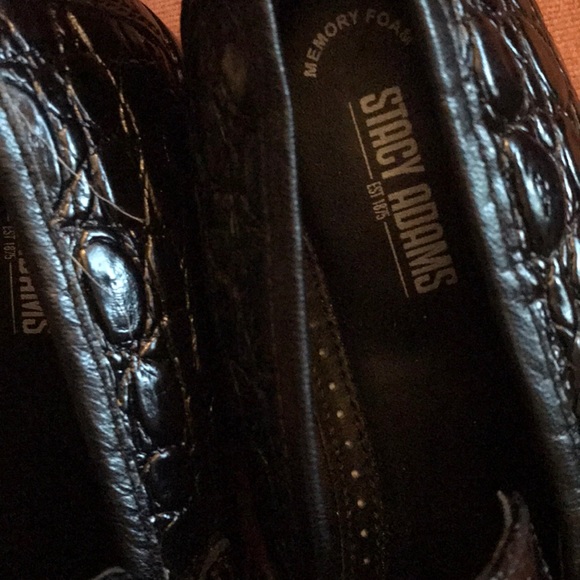 Men Stacy Adams leather memory foam dress shoes main image 5